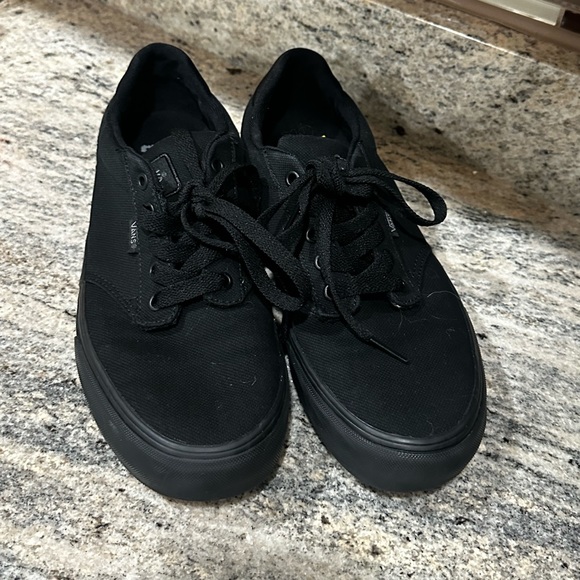 Vans Shoes Mens Size 8 Black Van Tennis Shoes Poshmark